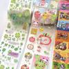 Retro 'Olden Days Story' Four-Leaf Clover Label Stickers for Journals and Collages