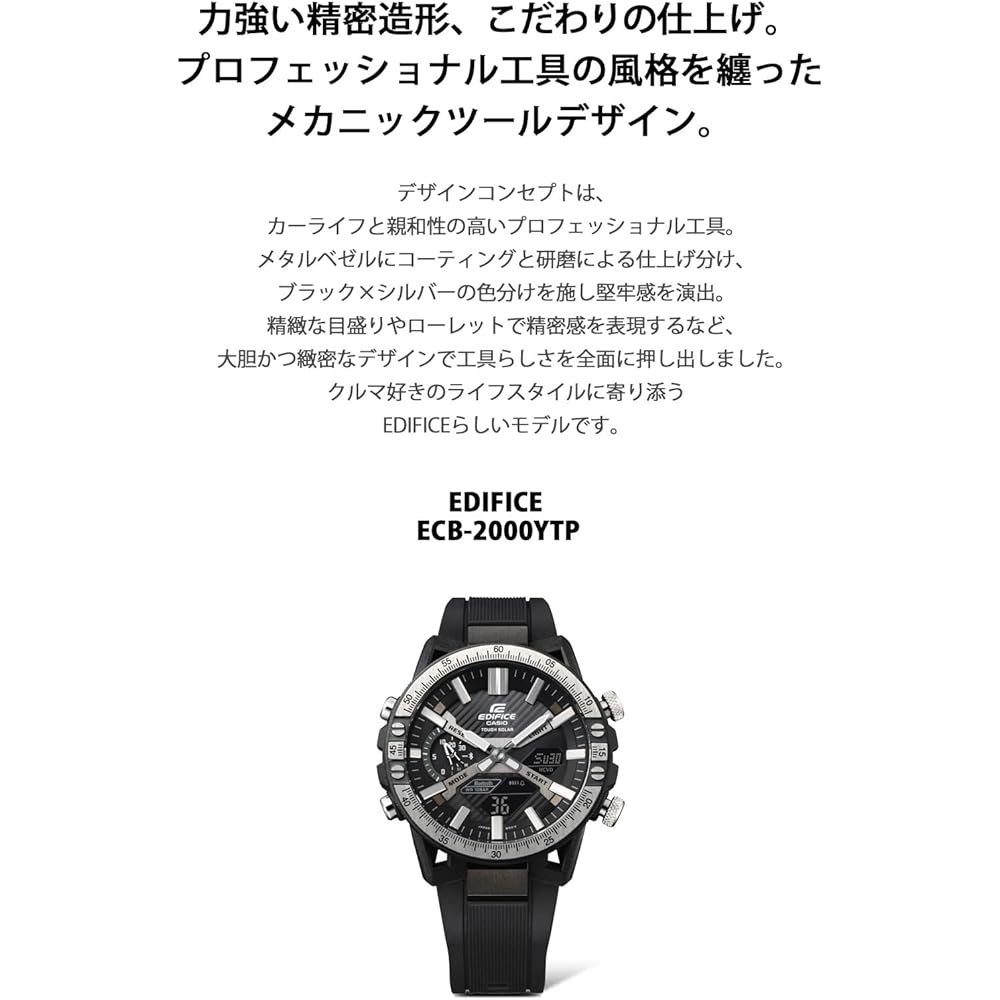 Casio Edifice Solar Bluetooth Watch Sapphire Glass ECB-2000YTP-1AJF Men's Black