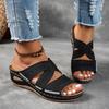 Ciabatte Zeppa Estive da Donna Sandali Ortopedici Premium Punta Aperta Ciabatta Vintage Scarpe Piattaforma Casual Slides