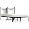 vidaXL Bed Frame with Headboard Metal Black 120x200 Cm