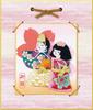 Panami Pressed Paper Mame Tachi Hina Dolls Kit, Shikishi, HM-7