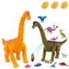 Projection Electric Dinosaur Toys Plastic Crawling Long-necked Toys  Desktop Ornament
