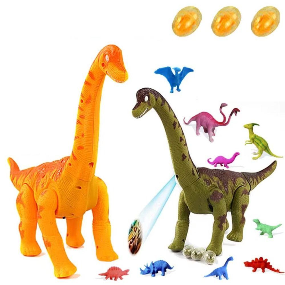Plastic Will Lay Eggs Dinosaurs Toys Projection Crawling Long-necked Toys Desktop Ornament