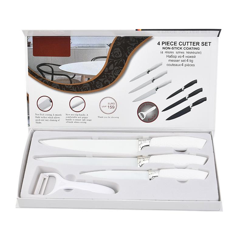Four Piece Kitchen Stainless Steel Knife Chef's Knife Sharp Meat Cleaver Peeling Fruit Knife