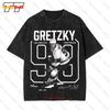 Los Angeles Nhla Wayne Gretzky Number Outline Vintage Oversized T-Shirt Tee NO0T