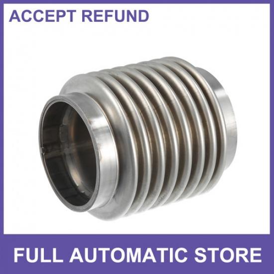 1Pc Car Exhaust Flexible Pipe, 50.8X82Mm 2 X3.23  Universal For Car Silver Tone