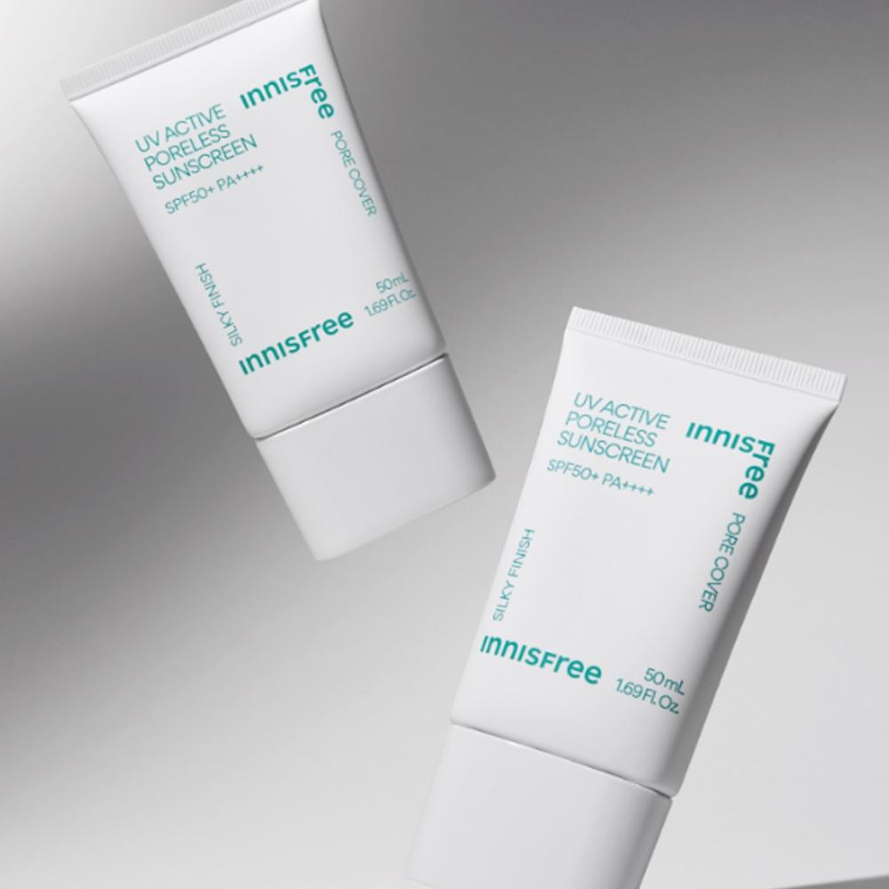 Innisfree Protetor solar UV ativo sem poros 50ml (SPF50 + / PA ++++)