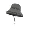 Spring and summer outdoor sun protection hat children reflective strip large brim sun hat mountaineering fishing quick-drying waterproof bucket hat