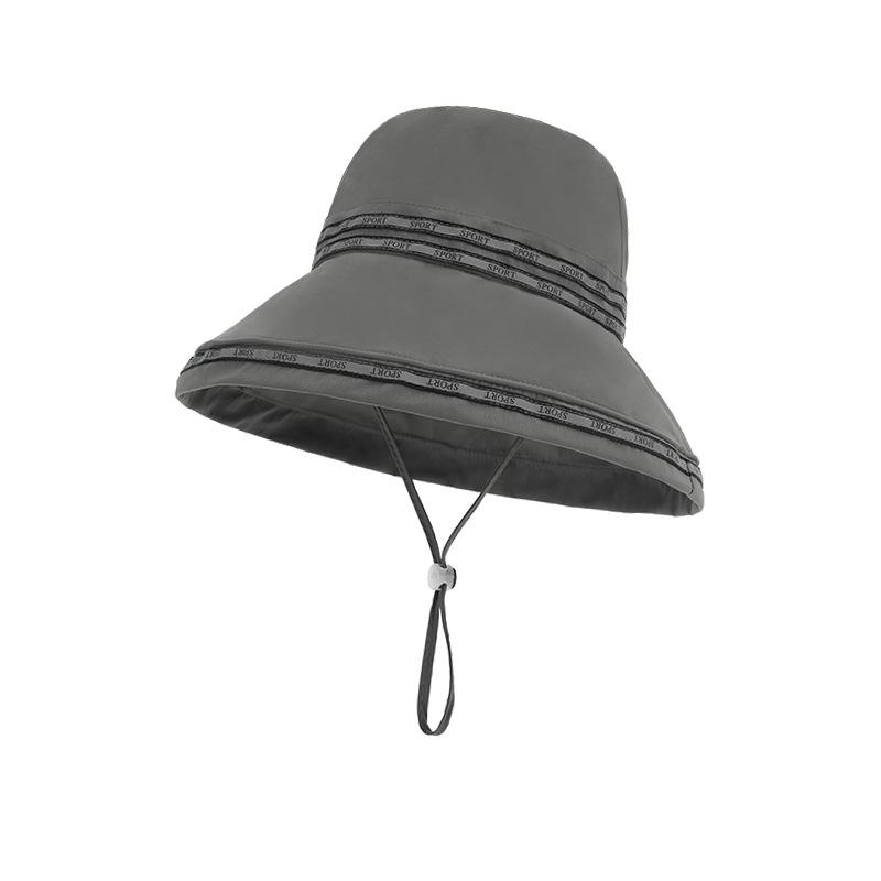 Spring and summer outdoor sun protection hat children reflective strip large brim sun hat mountaineering fishing quick-drying waterproof bucket hat