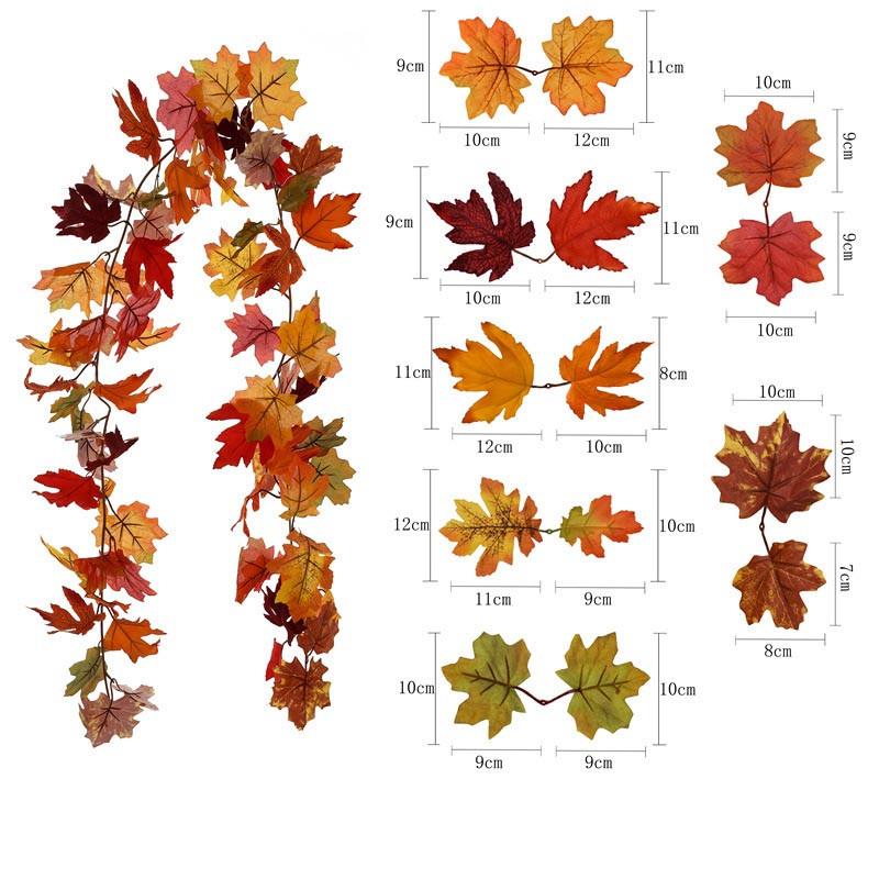 

Simulation Of Maple Leaf Rattan Halloween Christmas Decoration Rattan