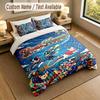 Dog Theme Personalized 3Pcs Bedding Set Custom Text & Name 1 Sheet 2 Pillowcases Household Bedding 1pc