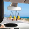 Car Pendant Cute Swing Duck Car Interior Decoration Holiday Swing Duck Rearview Mirror Pendant For Car Accessories