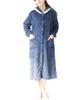 ON NISHIKI Winter Loungewear Dress with Fluffy Long Warm and Long Loungewear Women's Microfur, Sleeves, Soft, Open-Front, Length, Pajamas, Nightgown,
