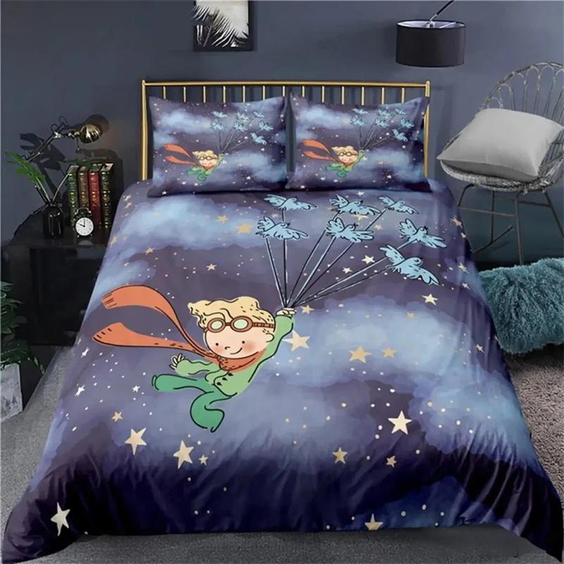 Anime Malý princ Le Petit Prince Povlečení Chlapci Dívčí Povlečení na přikrývku velikosti Queen Povlečení na polštář Dětská dospělá