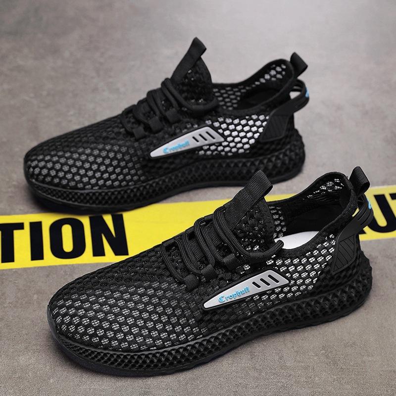 Hollow men's shoes summer casual trend single shoes men's breathable sports shoes men's mesh shoes student