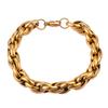 Stainless Steel Chain Retro Metal Twist Chain Bracelet Width 8mm Men's Hip Hop Fashion Jewelry