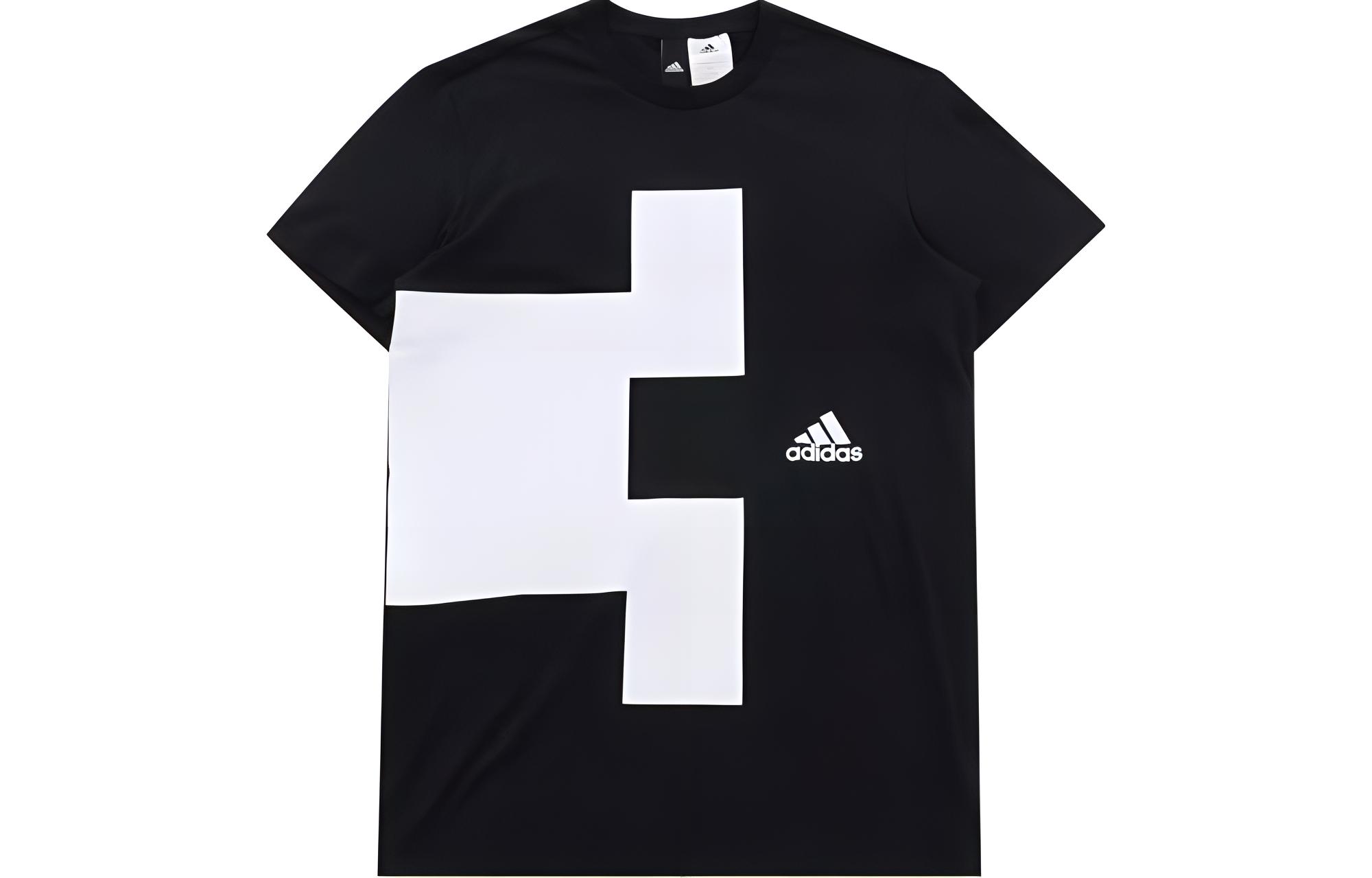 

Adidas T Shirts Men s Black Crew Neck Moderate Straight Fit CX4964 L