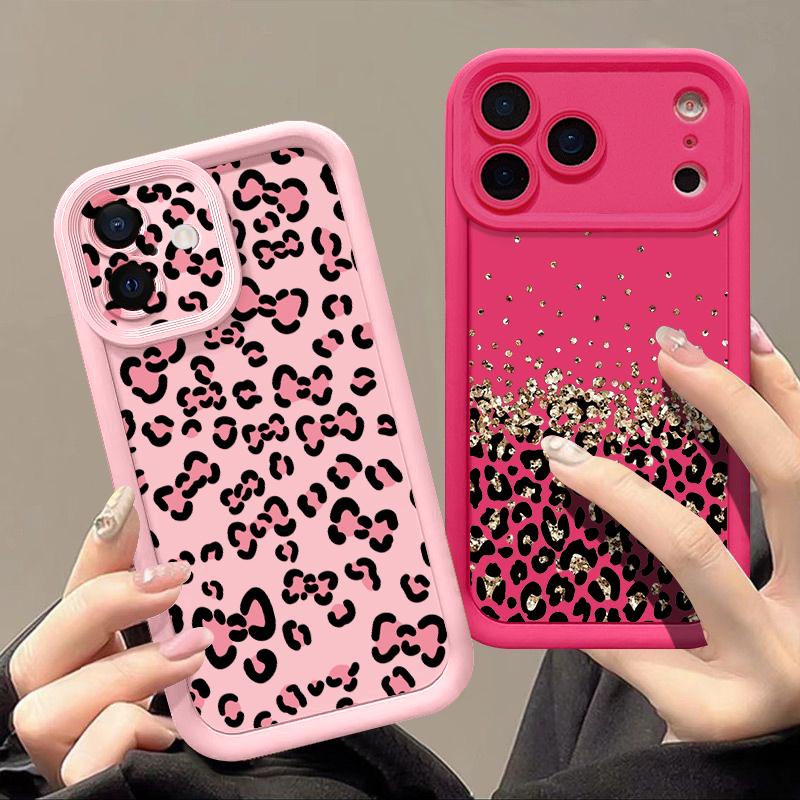 Colorful Leopard Print Case For iPhone 17 Pro Max Case iPhone 16 15 14 13 Pro Max 11 17e 16e Shockproof Bumper Soft Silicone Phone Cover Cases
