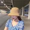Double-sided Bucket Hat Summer Women's New Sunscreen Sun Hat Sunscreen Hollow Thin Breathable Face Cover Knitted Sun Hat