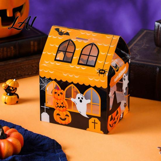 Holiday Goodie Boxes 10 Pcs Halloween Treat Boxes Cute Small Party Favors Box Castle Kids Supplies House Shaped Gift Container for Candy Cookie
