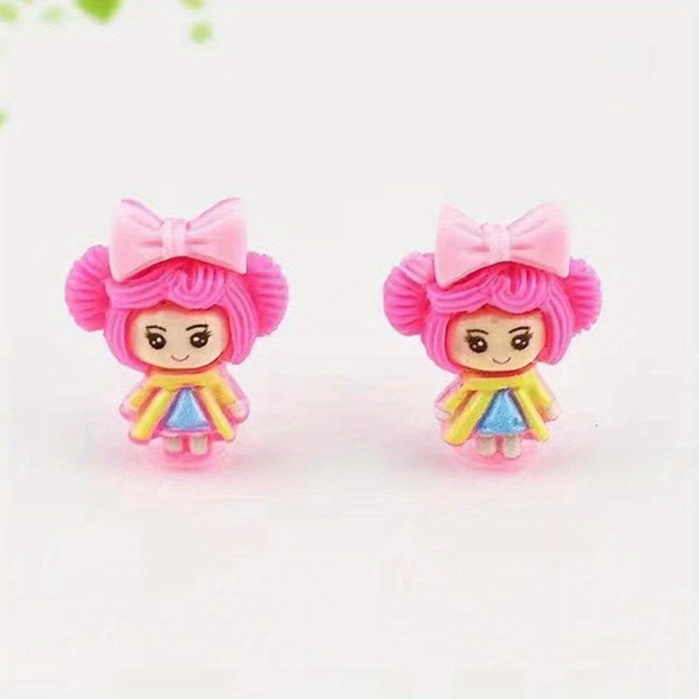 10 pièces Mélange Kawaii Coloré Résine Mini Nœud Fille Princesse Dos Plat Cabochon Scrapbooking DIY Accessoire Figurines Anime Décoration Maison Artisanat