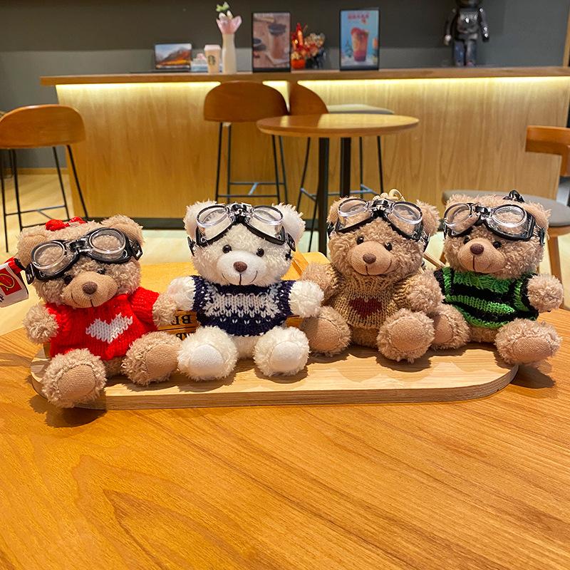 Cartoon Brown Bear Doll Plush Bear Pendant Bag Accessories Cute Plush Hangings Hangings Ornament Bag Pendant Bag Charm