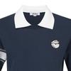 MALBON GOLF Curly Knit Short Sleeve Polo Sweater Navy (Woman)