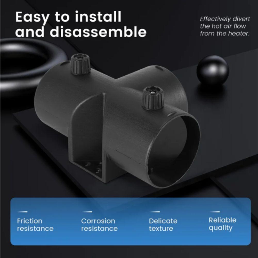 Dual Closable Air Diesel Heater Valve Flap Outlet Joiner Connector Vent Ducting For Car