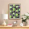 Spooky Cute Zombie Checkerboard 5D Diy Diamond Paintings Mosaic Wall Round Diamond Art Painting Kits Embroidery Crystal Accessories Frameless