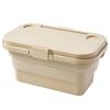 Foldable Picnic Basket Camping Table Outdoor Organizer Durable Sundries Basket  BBQ