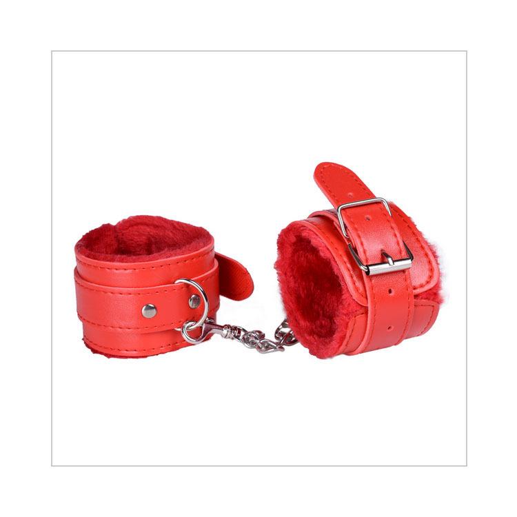 Luxury Leather & Plush Handcuffs: Adult Bondage & Teasing Restraint Toy