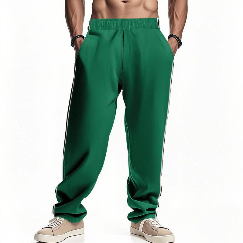 Pantaloni da uomo per primavera e autunno Pantaloni da uomo larghi con strisce laterali gamba larga gamba dritta Pantaloni da tuta