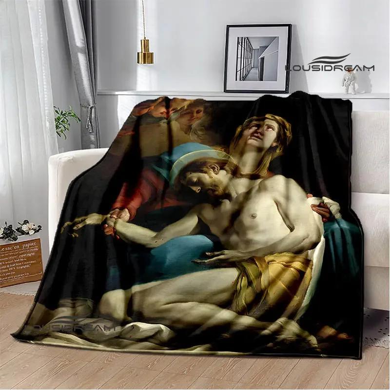 Virgin Mary Faith Print Blanket Flannel Soft Comfort Blanket Home Travel Blanket Kids Warm Blanket picnic blanket birthday gift