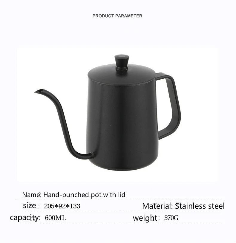 Hot Pour Over Kettle Coffee Maker Stainless Steel Gooseneck Drip Tea Pot Jug