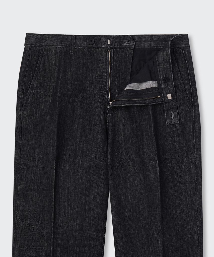 MUSINSA STANDARD Straight Denim Slacks [Raw Black]