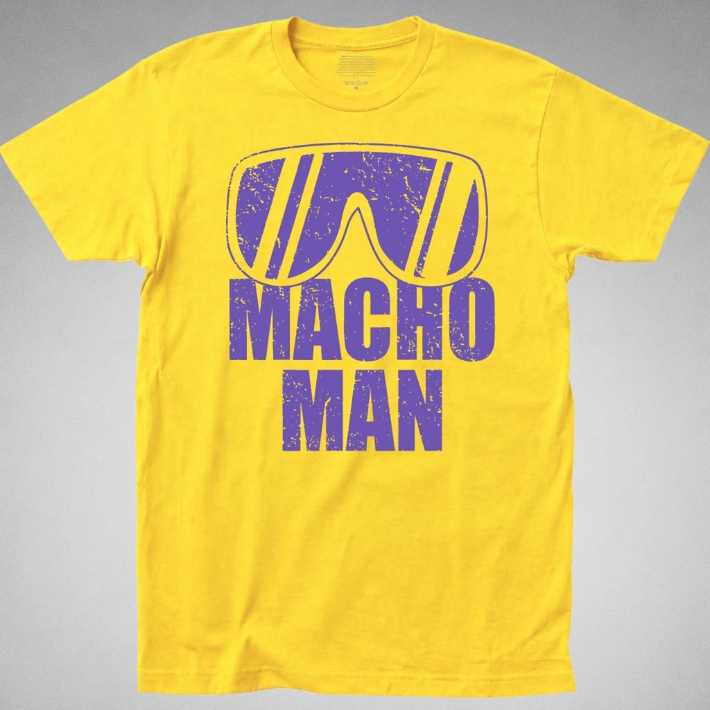 Macho Man T Shirt Wrestling Legend Tee 80s Yeah Randy Costume Gift ALL SIZES