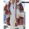 New Winter Women's Fashion Jacket Hooded Warm Plush Loose Jacket for Women Patchwork Winter Outerwear Faux Fur Zipper Ladies Parka Coat Plus Size