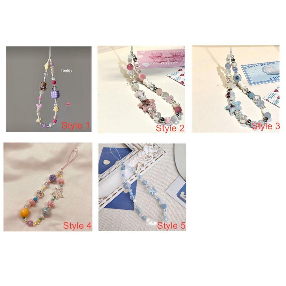 Hanging Keychain Y2K Phone Chain Niche Design Phone Strap Cellphone Lanyard Jewelry Gift