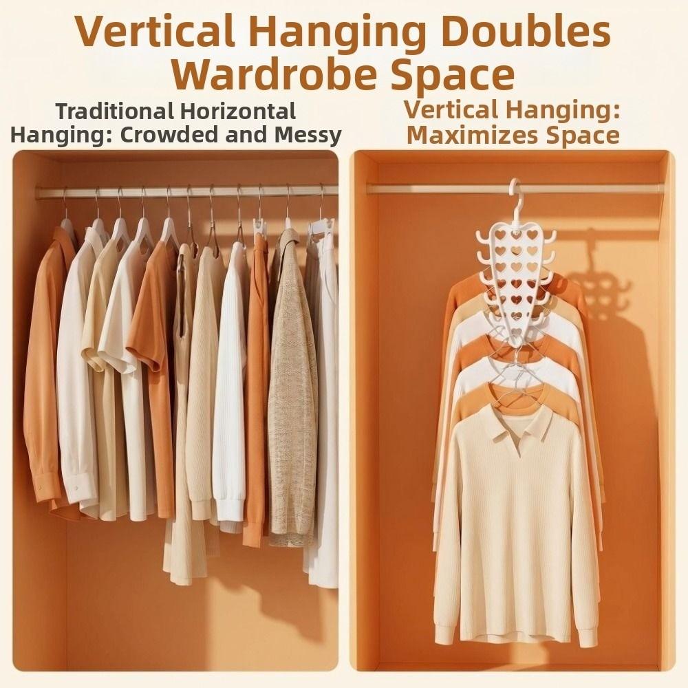 V Shaped Wall Mounted Rack Rotatable Hanger Organizer New Storage Rack for Wardrobe Dorm Room