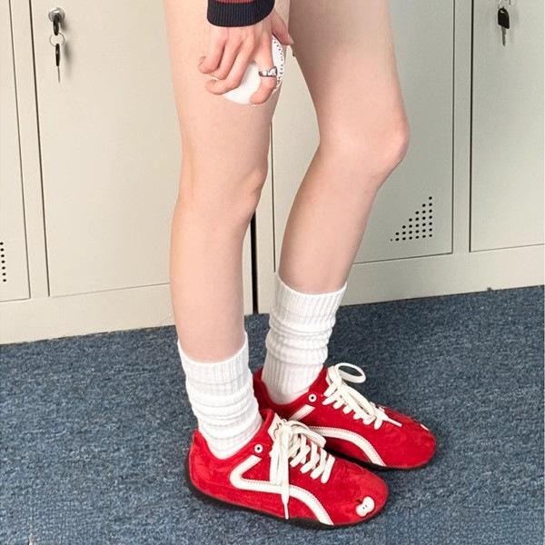 Apple shoes red thin-soled casual Forrest Gump shoes women's autumn 2025 new mesh light German training shoes sports shoes