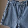 Summer 2025 Korean Style Women's Denim Cargo Shorts - Straight Leg, Versatile A-line