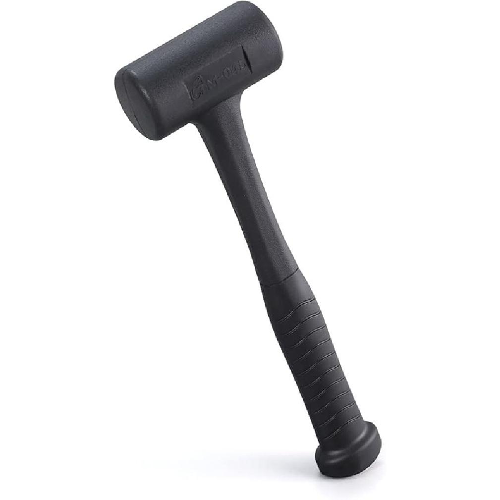 Morden Fort 1lbs Rubber Dead Blow Hammer, Professional Mallet Tool Black