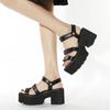 2024 Winter 8cm Heels New Summer Holiday Trend The Bottom Of The Sponge Cake And The Sandals LHX