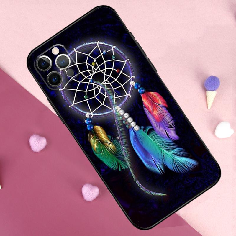 Retro Feather Dreamcatcher Phone Case For iPhone 17 Pro Max 17 Air 11 14 15 16 Pro Max Plus 12 13 Mini 16e Back Cover