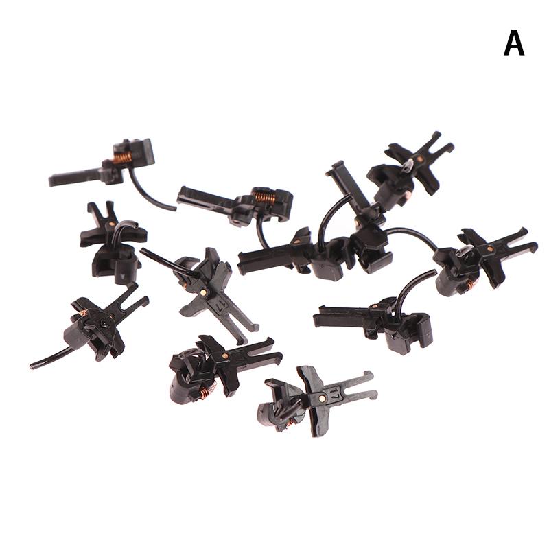 12 Pcs 1:87 Ho Scale Black Railway Train Plastic Coupler Suitable European Train DIY Model Making 2 Sizes Choice