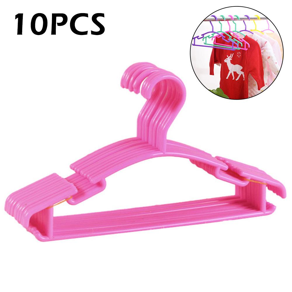 10 Pcs Baby Clothes Hanger Heavy Duty Non-slip Kids Colorful Hanger Wrinkle Free Space Saving Clothes Hanger for Outdoor Indoor