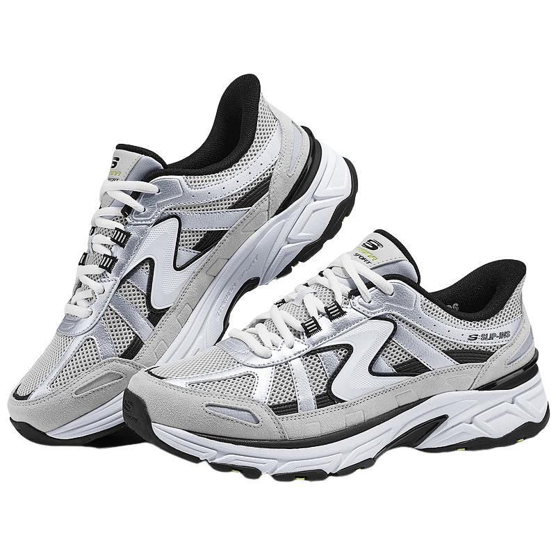 Skechers Men s Silver Wing Retro Slip-On Sneakers 7.5