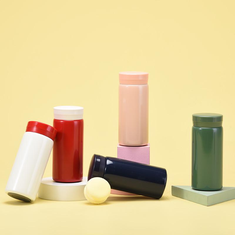 Stainless Steel Thermos Cup, Portable Mini Carry-On Water Cup Girl Pocket Cup