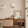 Modern Simple Silent Wall Clock, Moon Design - Quartz Movement, Wooden Material, For Bedroom, Living Room Or Office Decoration