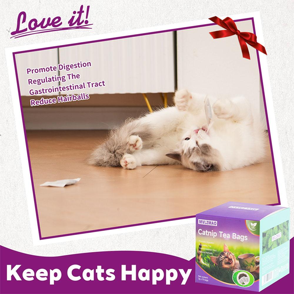 15 Stück Katzen Katzenminze Teebeutel Natürliche Katzenminze Päckchen für Katze oder Spielzeug Einweichwasser Ersatzbeutel Katzengras Fördern Aktives Spiel